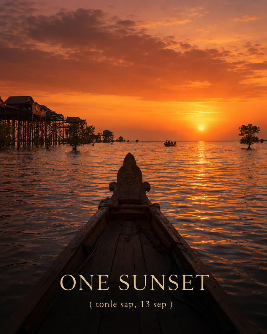 One sunset. Tonlé Sap, 13 September.